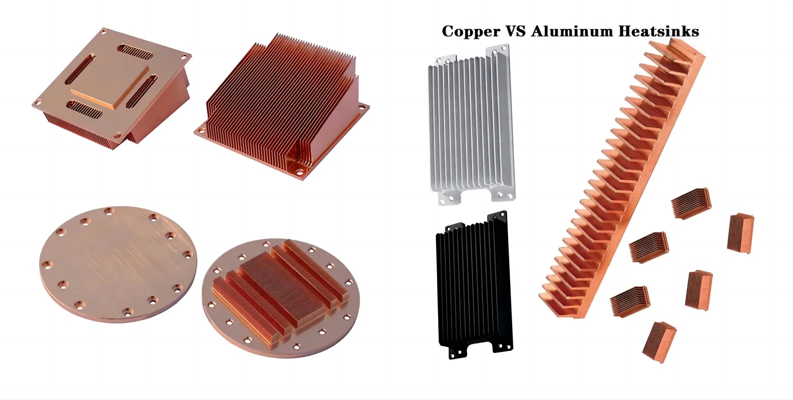 Copper Vs Aluminum Heat Sinks Kupfer gegen Aluminium Kühlkörper