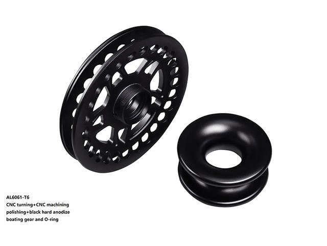 Marinekausche aus Aluminium mit geringem Reibungsring und Kabel | Kingka