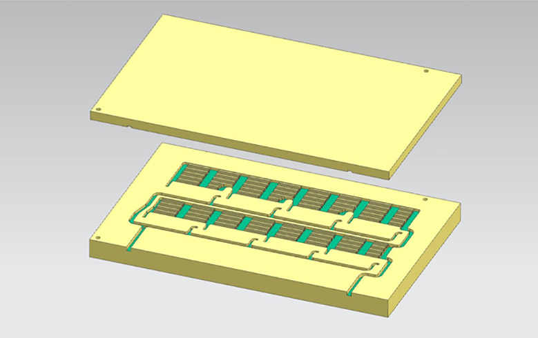 Bilder zum Design von Flüssigkeitskühlplatten